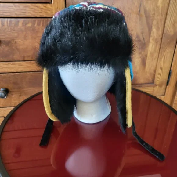 Pistil Bundle: Faux Fur Rave Trapper Hat and Faux Leather Fingerless Gloves - Picture 6 of 15